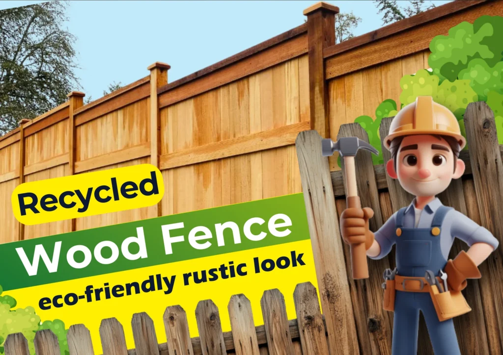 Recycled wood fence – eco-friendly rustic look