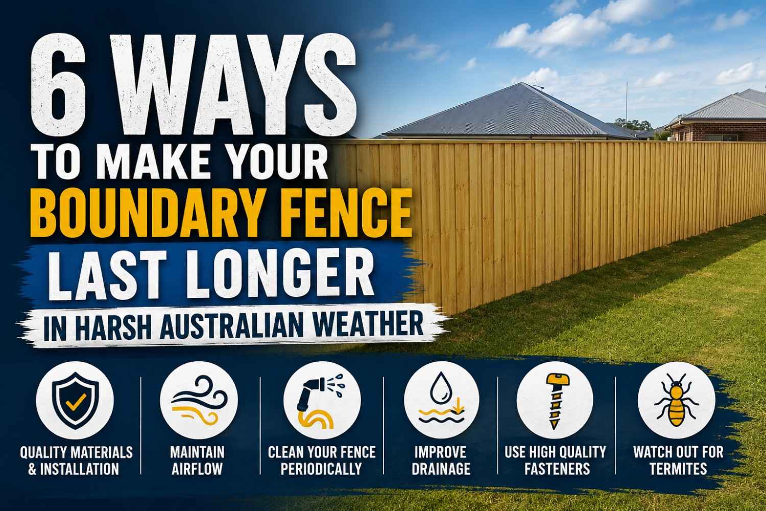 6 Ways to Make Your Boundary Fence Last Longer in Harsh Australian Weather