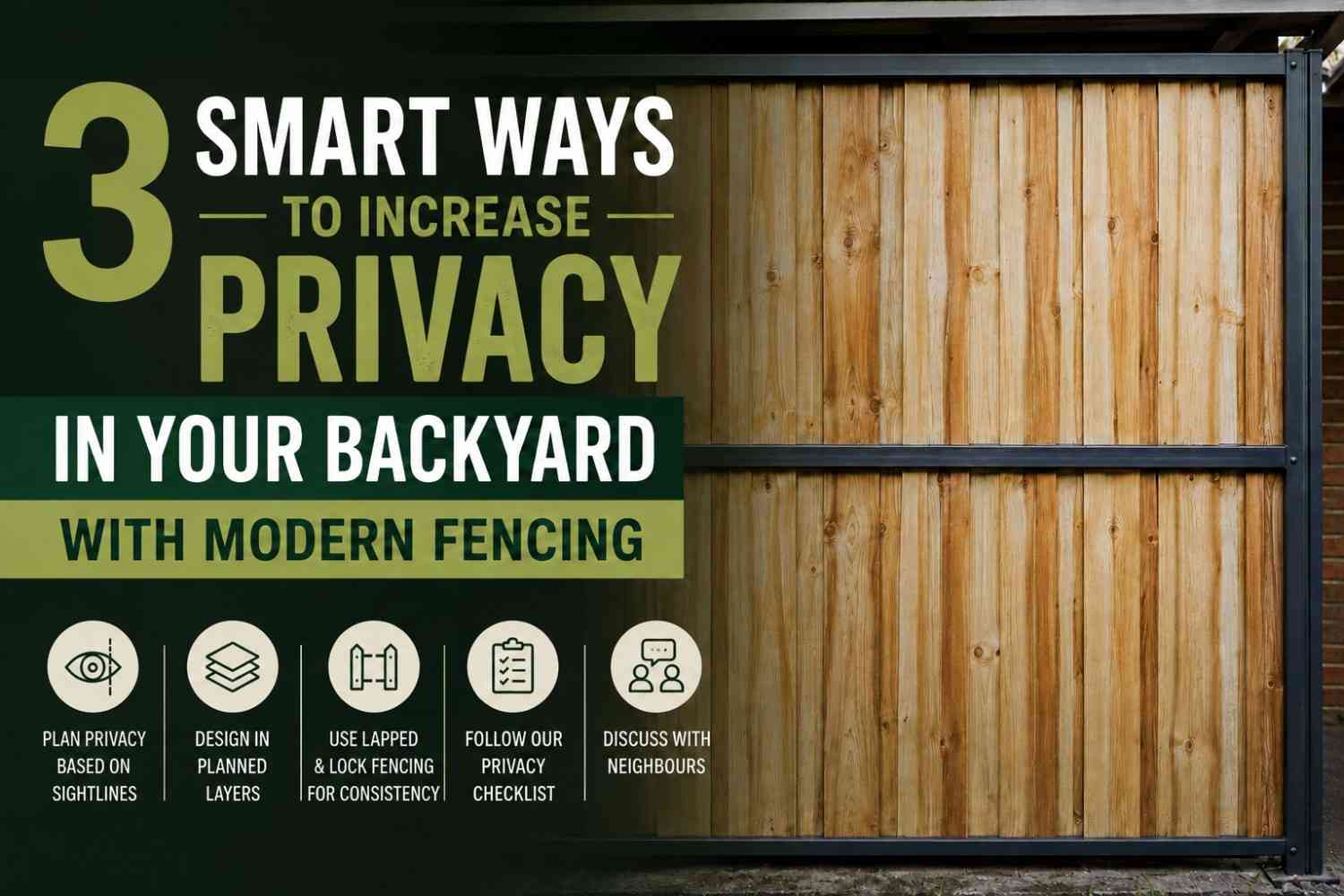 3 Smart Ways to Increase Privacy in Your Backyard with Modern Fencing