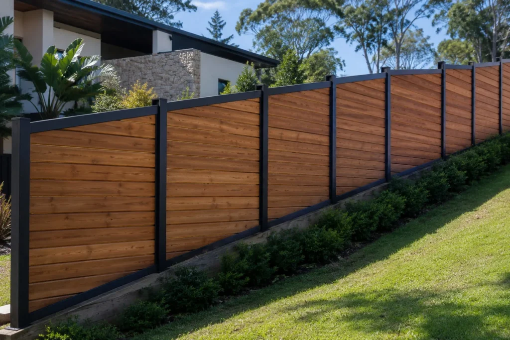 Installing the Fence for Sloped Blocks